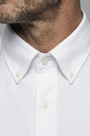 Bisse Pamuk Regular Fit Klasik Tek Cepli Beyaz Erkek Gömlek GMKLS4KPAL242050_D01