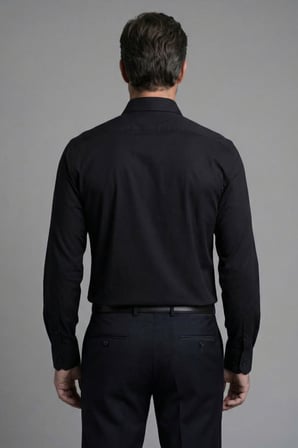 Bisse Regular Fit Klasik Yaka Cepsiz Siyah Erkek Gömlek GMKLS4KC242059_D99