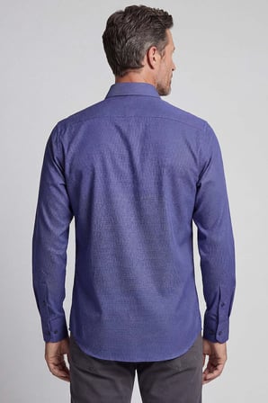 Bisse Regular Fit Paşa Yaka Pamuk Lacivert Erkek Gömlek GMARS4KPS242072_D39