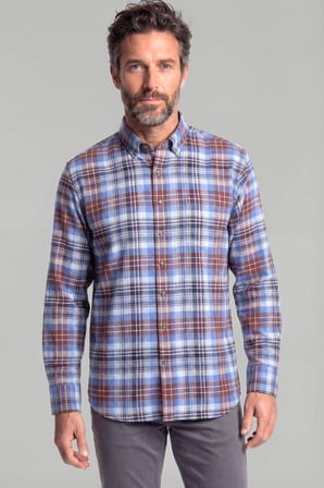 Bisse Regular Fit Paşa Yaka Pamuk Kahve Erkek Gömlek GMEKS4KPS242074_E11