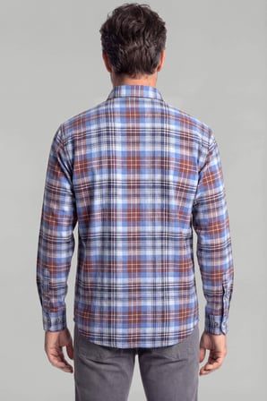 Bisse Regular Fit Paşa Yaka Pamuk Kahve Erkek Gömlek GMEKS4KPS242074_E11