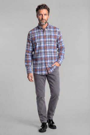 Bisse Regular Fit Paşa Yaka Pamuk Kahve Erkek Gömlek GMEKS4KPS242074_E11