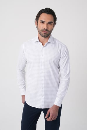 Bisse Regular Fit İtalyan Yaka Pamuk Lacivert Erkek Gömlek GMEKS4K242034_E39