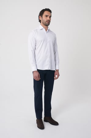 Bisse Regular Fit İtalyan Yaka Pamuk Lacivert Erkek Gömlek GMEKS4K242034_E39