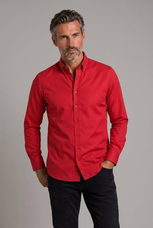 Bisse Kırmızı Regular Fit Pamuk Yılbaşı Gömlek GMYLB001_D24