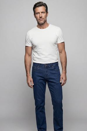 Bisse Lacivert Doğal Pamuk Denim 5 Cepli Erkek Pantolon PNJ25Y25101_D39