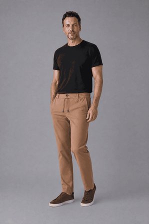 Bisse Hardal Bağcıklı Lastikli Rahat Spor Pantolon PNS25Y25101_D19
