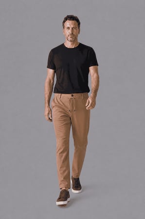 Bisse Hardal Bağcıklı Lastikli Rahat Spor Pantolon PNS25Y25101_D19