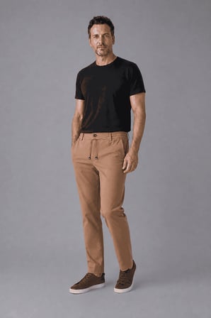 Bisse Hardal Bağcıklı Lastikli Rahat Spor Pantolon PNS25Y25101_D19
