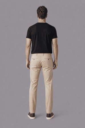 Bisse Bej Pamuk Cepli Bağcıklı Pamuklu Comfort Lastikli Spor Pantolon PNS25Y25102_07