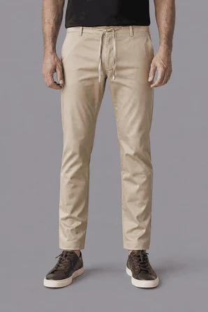 Bisse Bej Pamuk Cepli Bağcıklı Pamuklu Comfort Lastikli Spor Pantolon PNS25Y25102_07