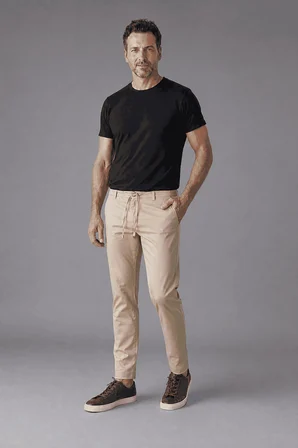 Bisse Bej Pamuk Cepli Bağcıklı Pamuklu Comfort Lastikli Spor Pantolon PNS25Y25102_07