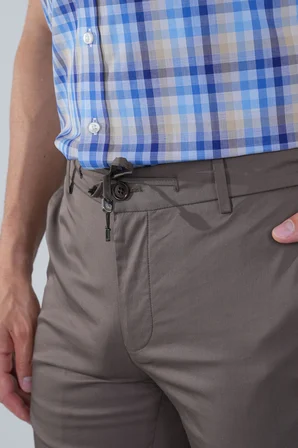 Bisse Kahve Pamuk Cepli Bağcıklı Açık Pamuklu Comfort Lastikli Spor Pantolon PNS25Y25102_10
