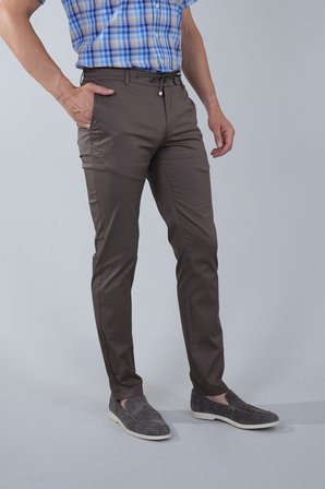 Bisse Kahve Pamuk Cepli Bağcıklı Açık Pamuklu Comfort Lastikli Spor Pantolon PNS25Y25102_10