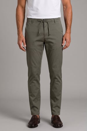 Bisse Haki Pamuk Cepli Bağcıklı Pamuklu Comfort Lastikli Spor Pantolon PNS25Y25102_D49