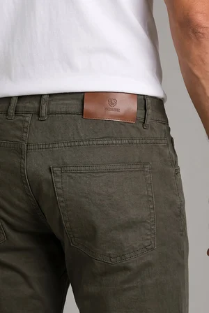 Bisse Haki Pamuk Cepli Chino Pamuklu Spor Pantolon PNS25Y25103_D49