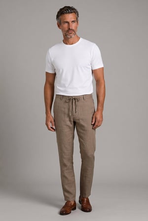 Bisse Vizon Keten Bağcıklı Lastikli Spor Pantolon PNS25Y25106_D08