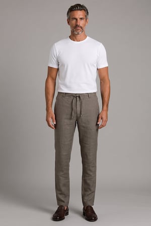 Bisse Haki Keten Bağcıklı Lastikli Spor Pantolon PNS25Y25106_D49