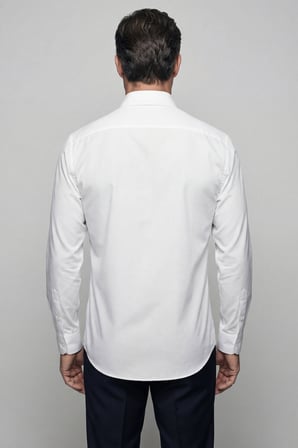 Bisse Beyaz Regular Fit Pamuk Klasik Yaka Cepsiz Erkek Gömlek   GMKLS24K24001_D01