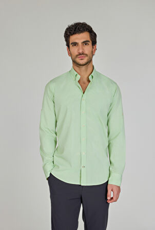 Bisse UZUN KOL PAŞA YAKA CEPSİZ GÖMLEK Yeşil GMCZG250080_E47