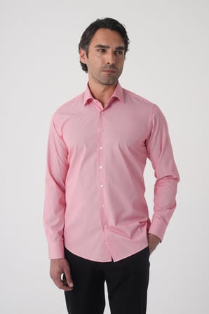 Bisse Regular Fit Erkek Uzun Kol Pamuk Kırmızı Gömlek GMCZG250083_C24