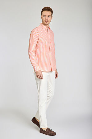 Bisse Regular Fit Uzun Kollu Turuncu Erkek Gömlek GMKTN250002_D64