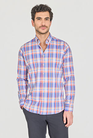 Bisse UZUN KOL PAŞA YAKA CEPSİZ GÖMLEK Mavi GMCZG250015_D35