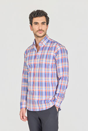 Bisse UZUN KOL PAŞA YAKA CEPSİZ GÖMLEK Mavi GMCZG250015_D35