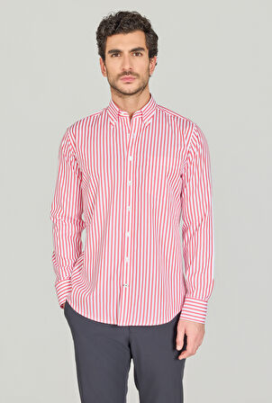 Bisse UZUN KOL PAL BDK YAKA CEPSİZ GÖMLEK Kırmızı GMCZG250035_D24