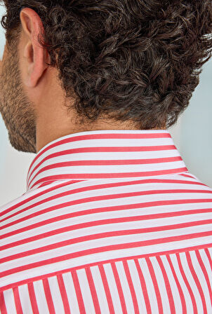 Bisse UZUN KOL PAL BDK YAKA CEPSİZ GÖMLEK Kırmızı GMCZG250035_D24