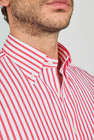 Bisse UZUN KOL PAL BDK YAKA CEPSİZ GÖMLEK Kırmızı GMCZG250035_D24