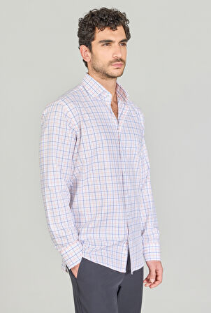 Bisse UZUN KOL İTALYAN YAKA CEPSİZ GÖMLEK Turuncu GMCZG250042_D64