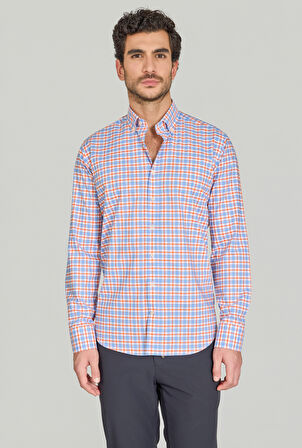 Bisse UZUN KOL PAŞA YAKA CEPSİZ GÖMLEK Turuncu GMCZG250049_D64