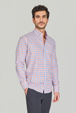 Bisse UZUN KOL PAŞA YAKA CEPSİZ GÖMLEK Turuncu GMCZG250049_D64