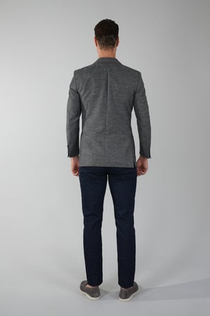 Bisse Siyah Regular Fit Yün Düğmeli Platinum Torba Ceket PCK25Y25008_D99