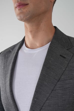 Bisse Siyah Regular Fit Yün Düğmeli Platinum Torba Ceket PCK25Y25008_D99