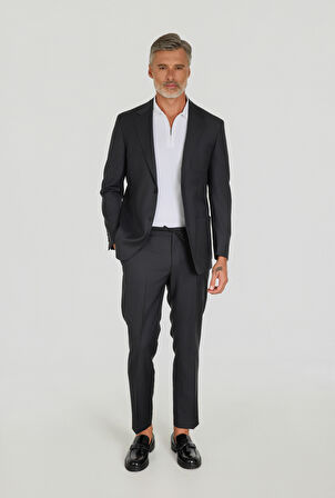 Bisse COMFORT FİT İTALYAN TAKIM ELBİSE SEDEF DÜĞMELİ Sıyah PTK25Y25001_D99