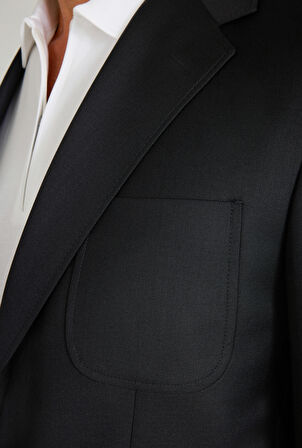 Bisse COMFORT FİT İTALYAN TAKIM ELBİSE SEDEF DÜĞMELİ Sıyah PTK25Y25001_D99