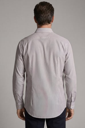 Bisse Erkek Regular Fit Uzun Kol Paşa Yaka Pamuk Keten Vizon Gömlek GMKTN250007_D08