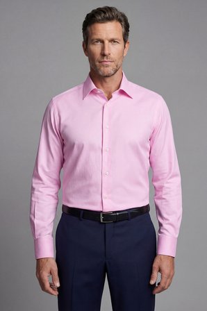 Bisse Pembe Uzun Kol Klasik Z Yaka Cepsiz Erkek Gömlek   GMKLS250040_D29