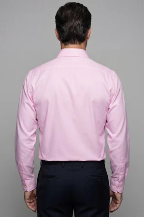 Bisse Pembe Uzun Kol Klasik Z Yaka Cepsiz Erkek Gömlek   GMKLS250040_D29