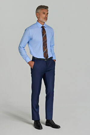 Bisse UZUN KOL İTALYAN YAKA CEPSİZ Mavi GMKLS250030_D35