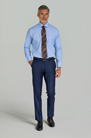 Bisse UZUN KOL İTALYAN YAKA CEPSİZ Mavi GMKLS250030_D35