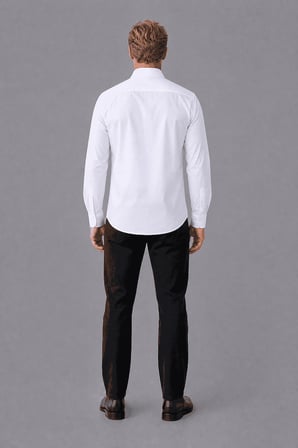 Bisse Mavi Regular Fit Polyester Klasik Gömlek GM23K232068_D35