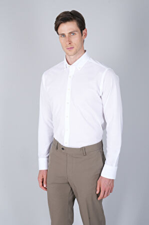 Bisse UZUN KOL PAŞA YAKA ÖRME CEPSİZ Beyaz GMORM250001_D01