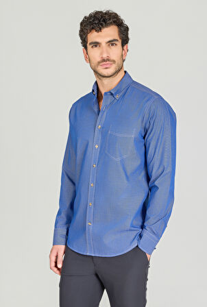 Bisse UZUN KOL PAŞA YAKA TEK CEP Mavi GMARS250007_D35