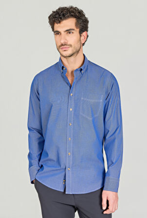 Bisse UZUN KOL PAŞA YAKA TEK CEP Mavi GMARS250007_D35