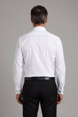 Bisse BeYaz Grubu Regular Fit Pamuk Cepsiz Uzun Kollu Yaka Gömlek GMSMK250001_D01