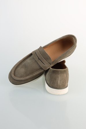 Bisse Erkek Süet Loafer Haki Ayakkabı AYK25Y25004_D49