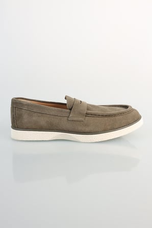 Bisse Erkek Süet Loafer Haki Ayakkabı AYK25Y25004_D49